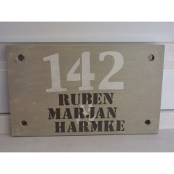 Naambord familie Ruwen