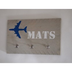 Vliegtuig kapstok met naam| Eigen ontwerp