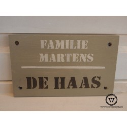 Naambord familie de Jong