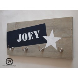 Kapstok label donkerblauw