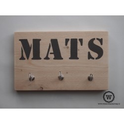 Kapstok naturel met naam