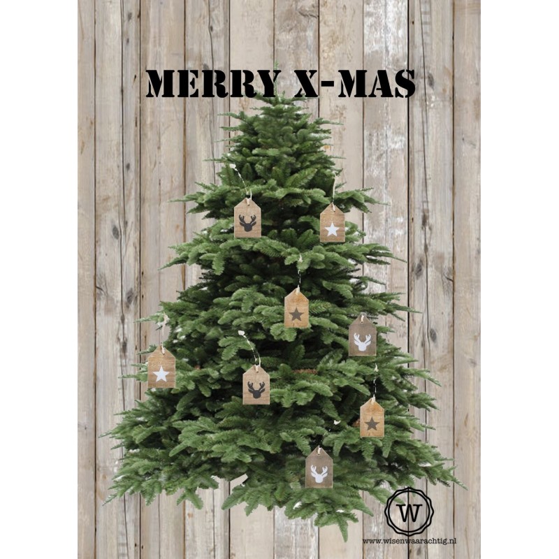 Stoere kerstkaarten | Kerstboom kaart | Wis en Waarachtig