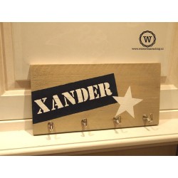 Kapstok label donkerblauw