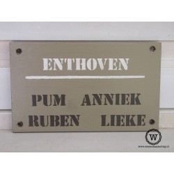 Naambord familie de Jong