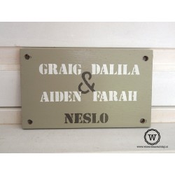 Naambord familie Koeleman