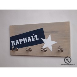 Kapstok label donkerblauw