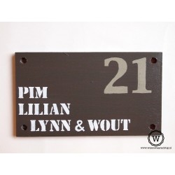 Naambord familie Langens