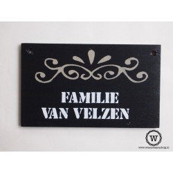 Naambord familie van Velzen