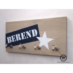 Kapstok label donkerblauw