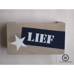 Wandlamp steigerhout | Eigen tekst | Wis en Waarachtig