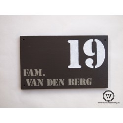 Naambord familie Kijzerwaard