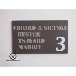 Naambord familie Horst