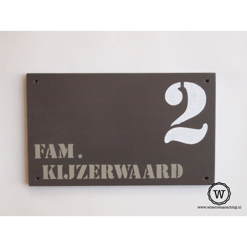 Naambord familie Siebenga