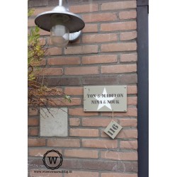 Naambord voordeur ster