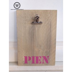 Memobord met naam roze