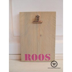 Memobord met naam roze