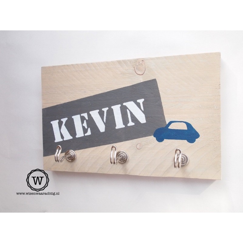 Kapstok label donkergrijs auto