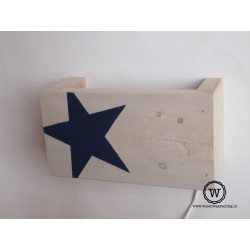 Wandlamp ster blauw