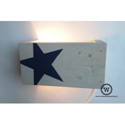Wandlamp ster blauw