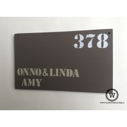 Naambord familie Kijzerwaard