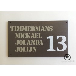 Naambord familie Horst