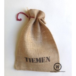 Jute zakje met naam
