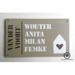 Naambord familie van Opdorp