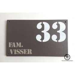 Naambord familie Siebenga