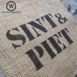 Jute zakje sint & piet
