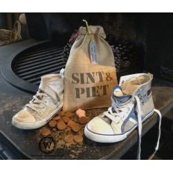 Jute zakje sint & piet