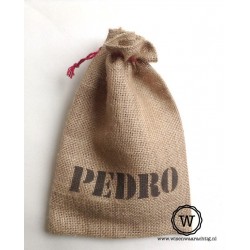 Jute zakje met naam