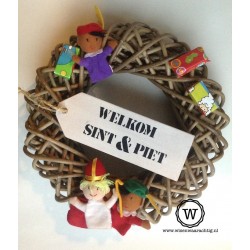 Houten sinterklaaslabel white wash