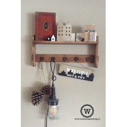 Houten sinterklaasbord sint en piet