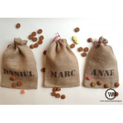Jute zakje met naam