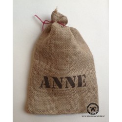 Jute zakje met naam