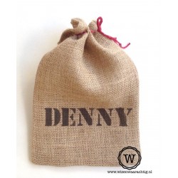 Jute zakje met naam