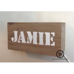 Wandlamp met naam