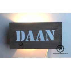 Wandlamp met naam