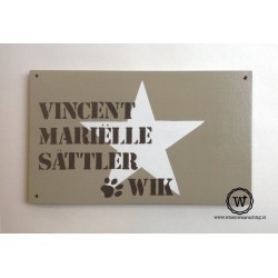Naambord voordeur ster