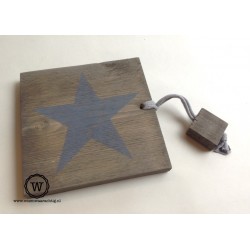 Dienblad steigerhout dark grey wash ster