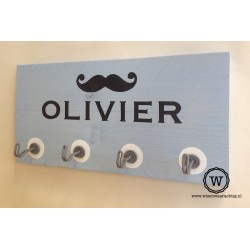 Kapstok lichtblauw snor