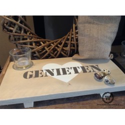 Dienblad steigerhout genieten