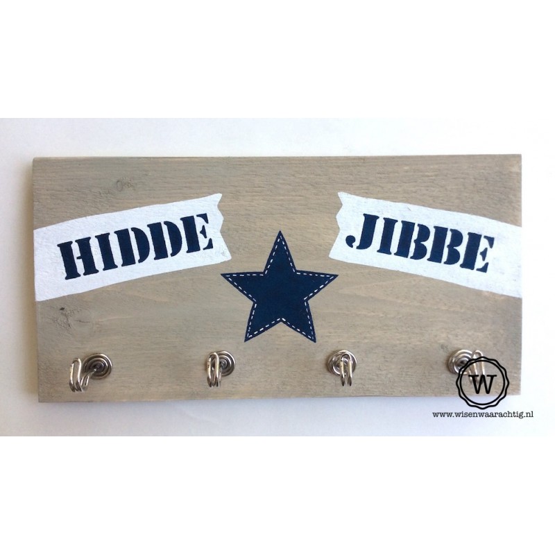 Kapstok tape en ster twee namen