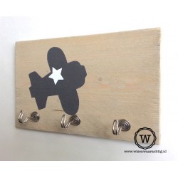 Kapstok vliegtuig ster antraciet