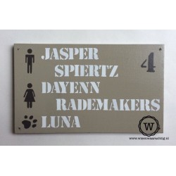 Naambord familie Hurkmans