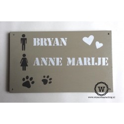 Naambord familie Hurkmans