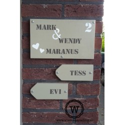 Naamborden voordeur