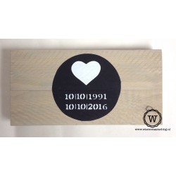 Dienblad houten huwelijk